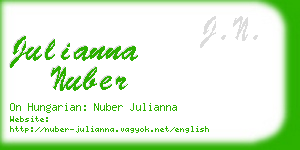 julianna nuber business card